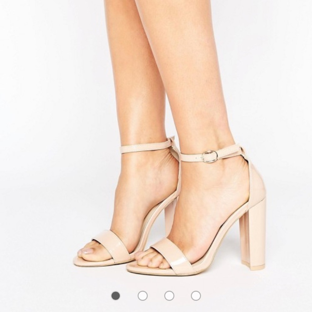 ASOS nude patent heels